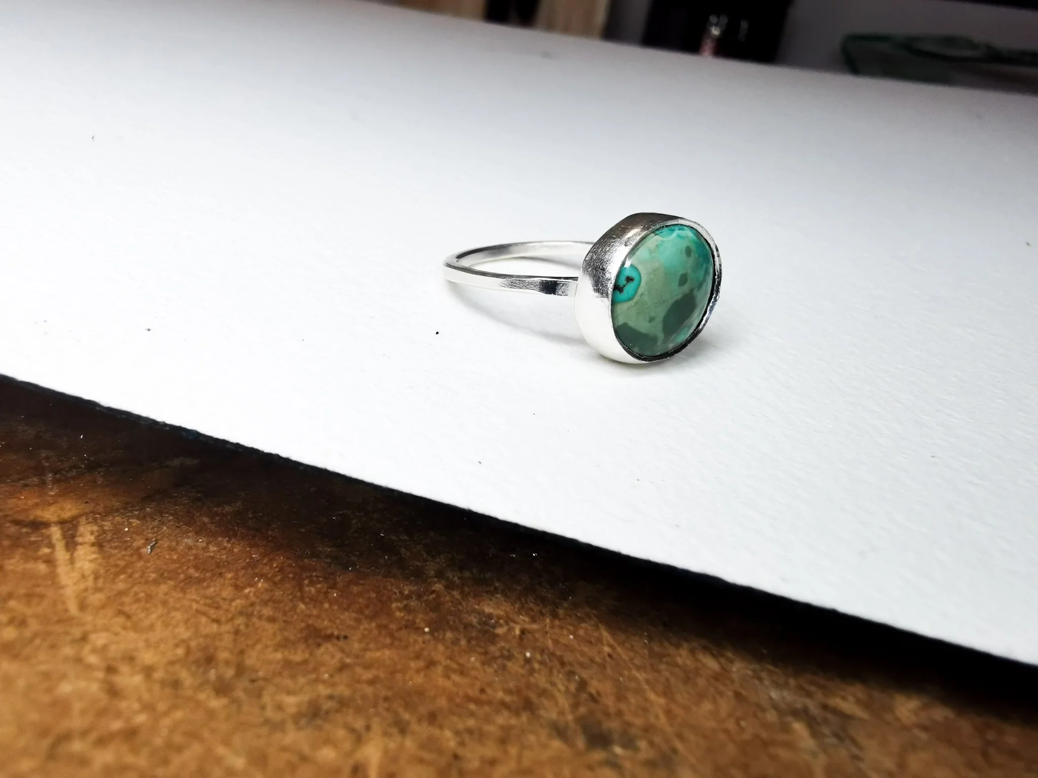 Elegant Turquoise and Silver Ring