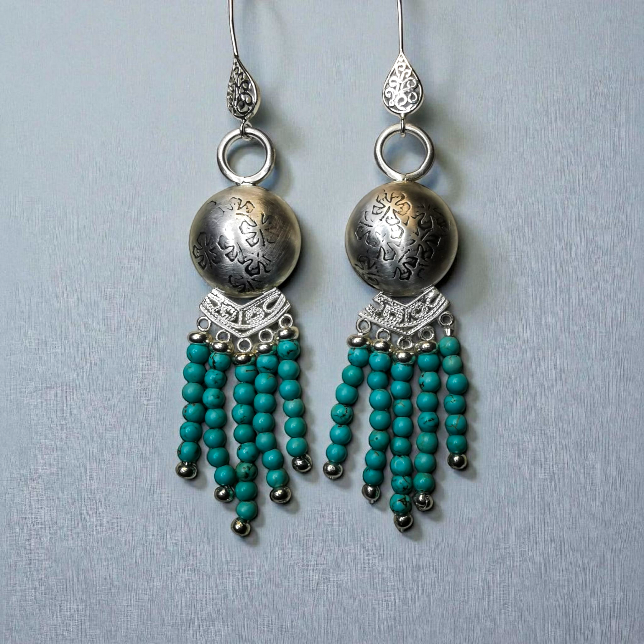Sterling Silver & Turquoise drop earrings