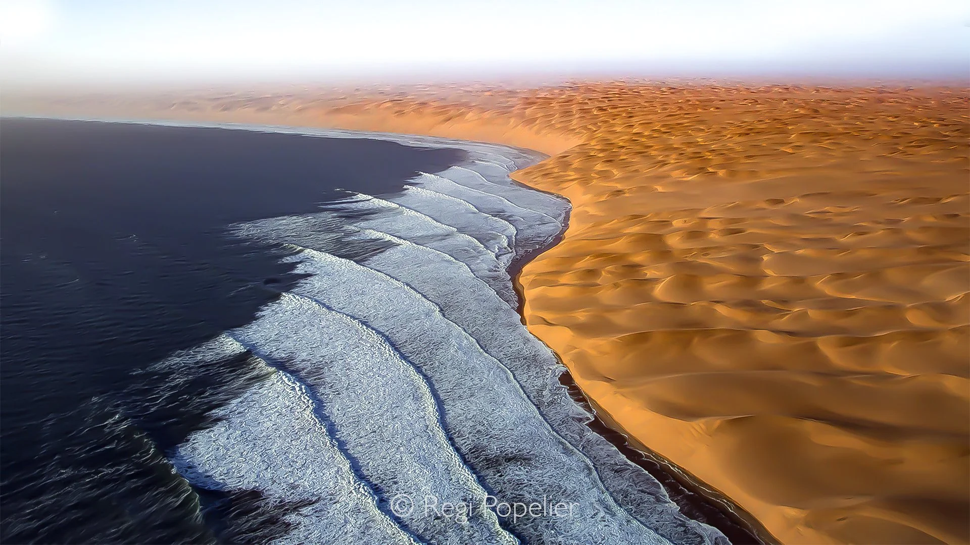 Namibia049 - Behind the lens of a multi-angle study. Photographing the same scene from a completely different altitude offers a crucial lesson in scale. The changing perspective strips away individual details to unveil the massive, swirling patterns 