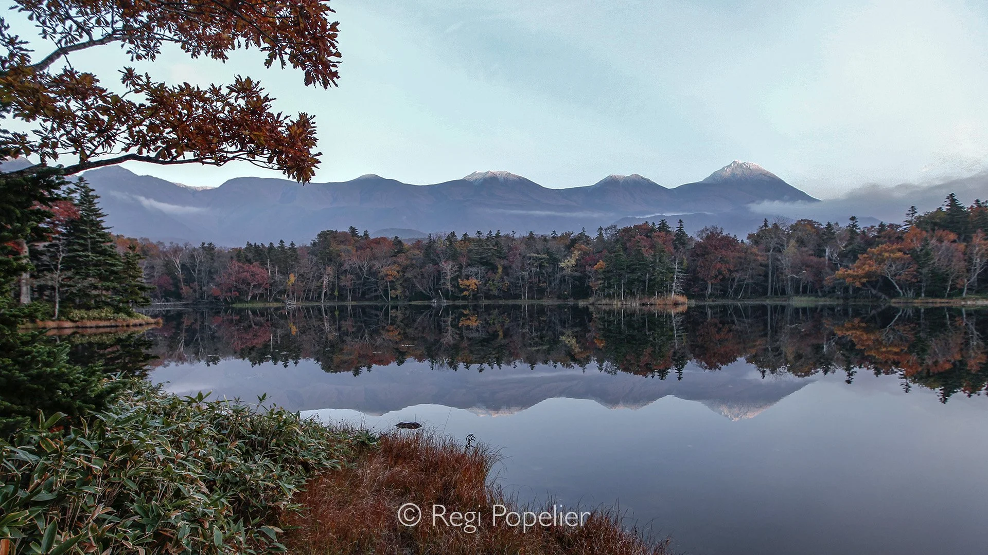 HOK018 -Shiretoko Goko Five Lakes Area with on the background the Raus mountain