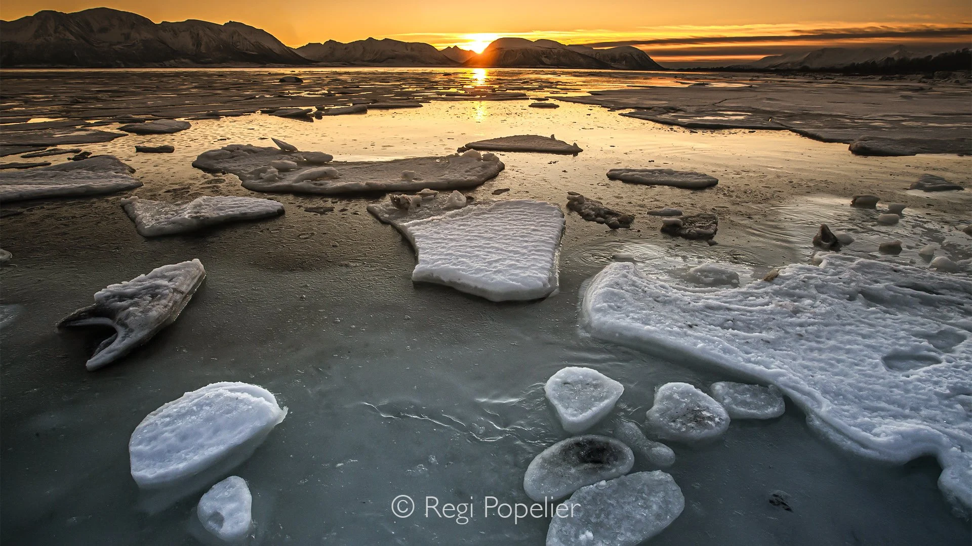 NORWAY020 - Ice crystals sparkle beneath the morning sun, turning the landscape into a world of glittering diamonds.