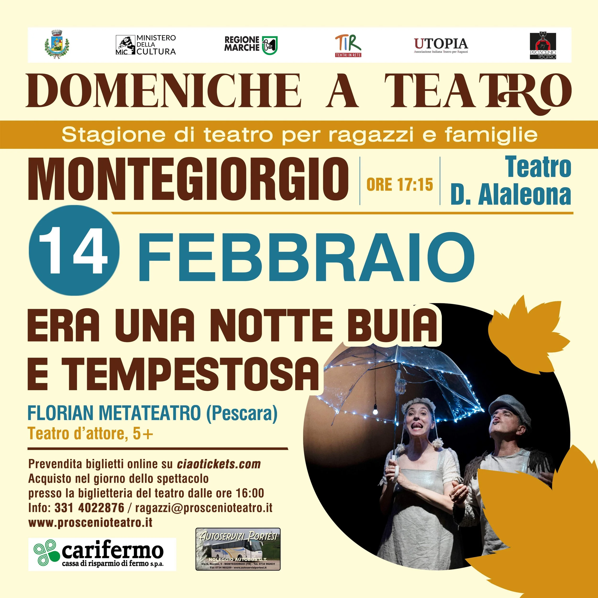 Era una notte buia e tempestosa - Domeniche a teatro