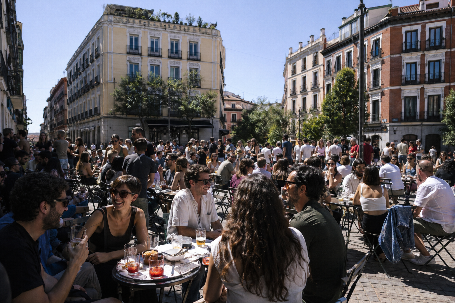 Terrazas al sol en Chueca
