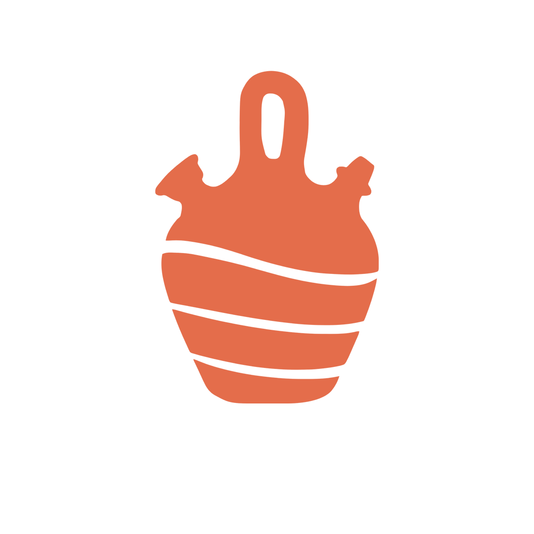 Ilustración de un corazón con líneas horizontales y un asa en la parte superior.