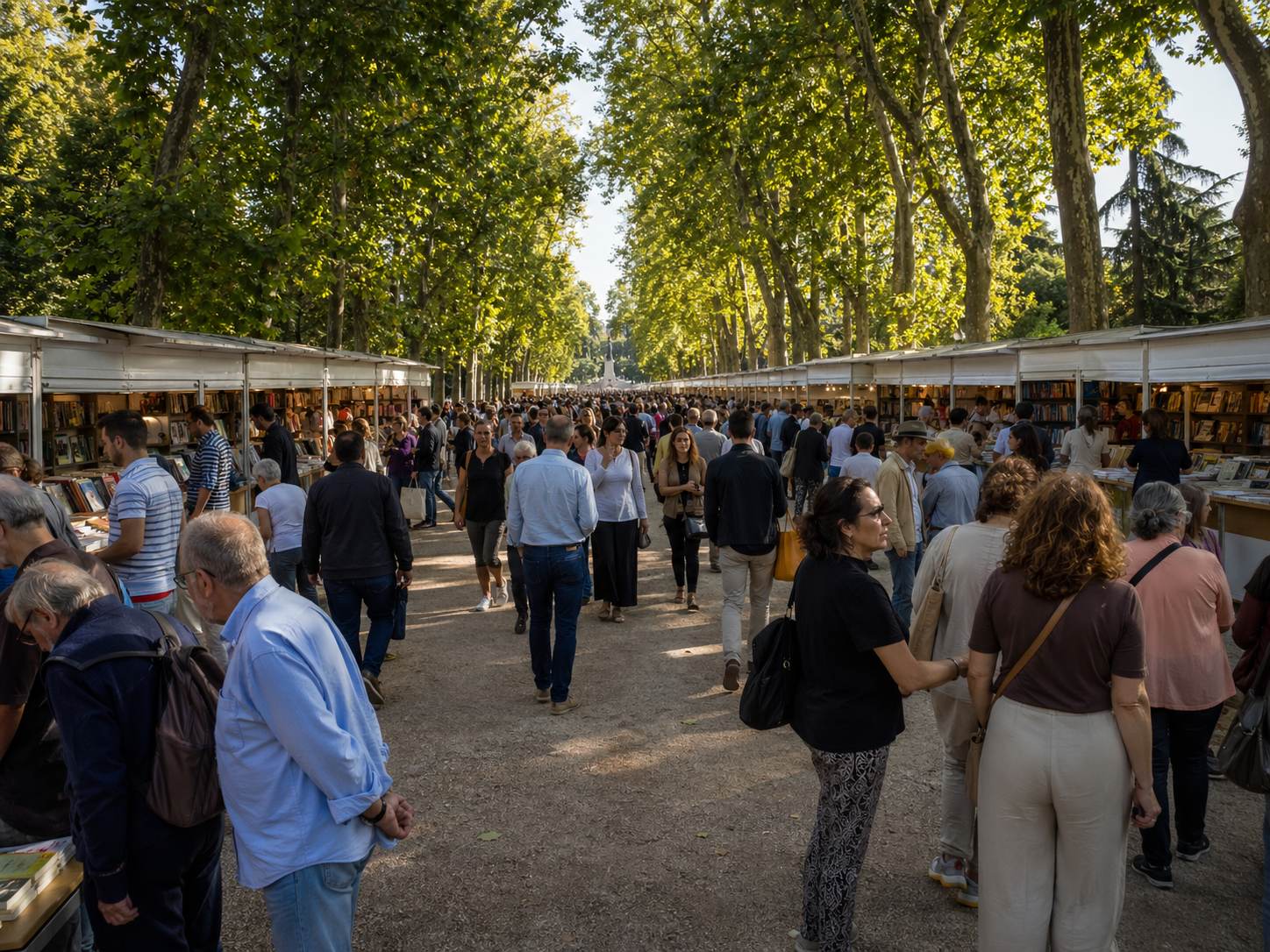 Imagen de ambiente para abrir el artículo, mostrando la dimensión real de la Feria y su paseo principal.
