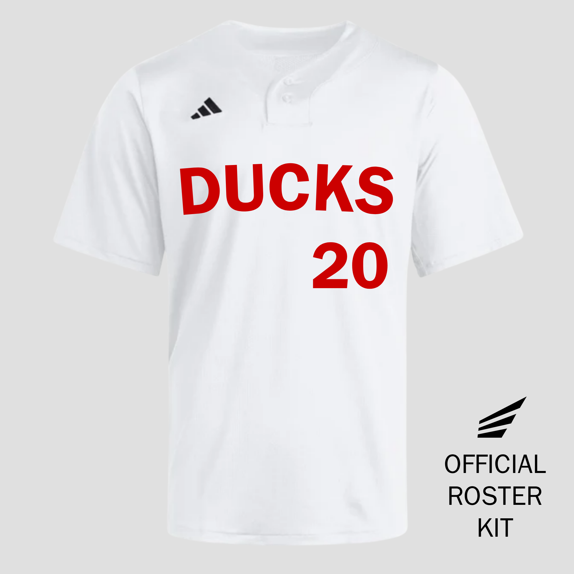 Official Philly Ducks white home game-day jersey by Adidas