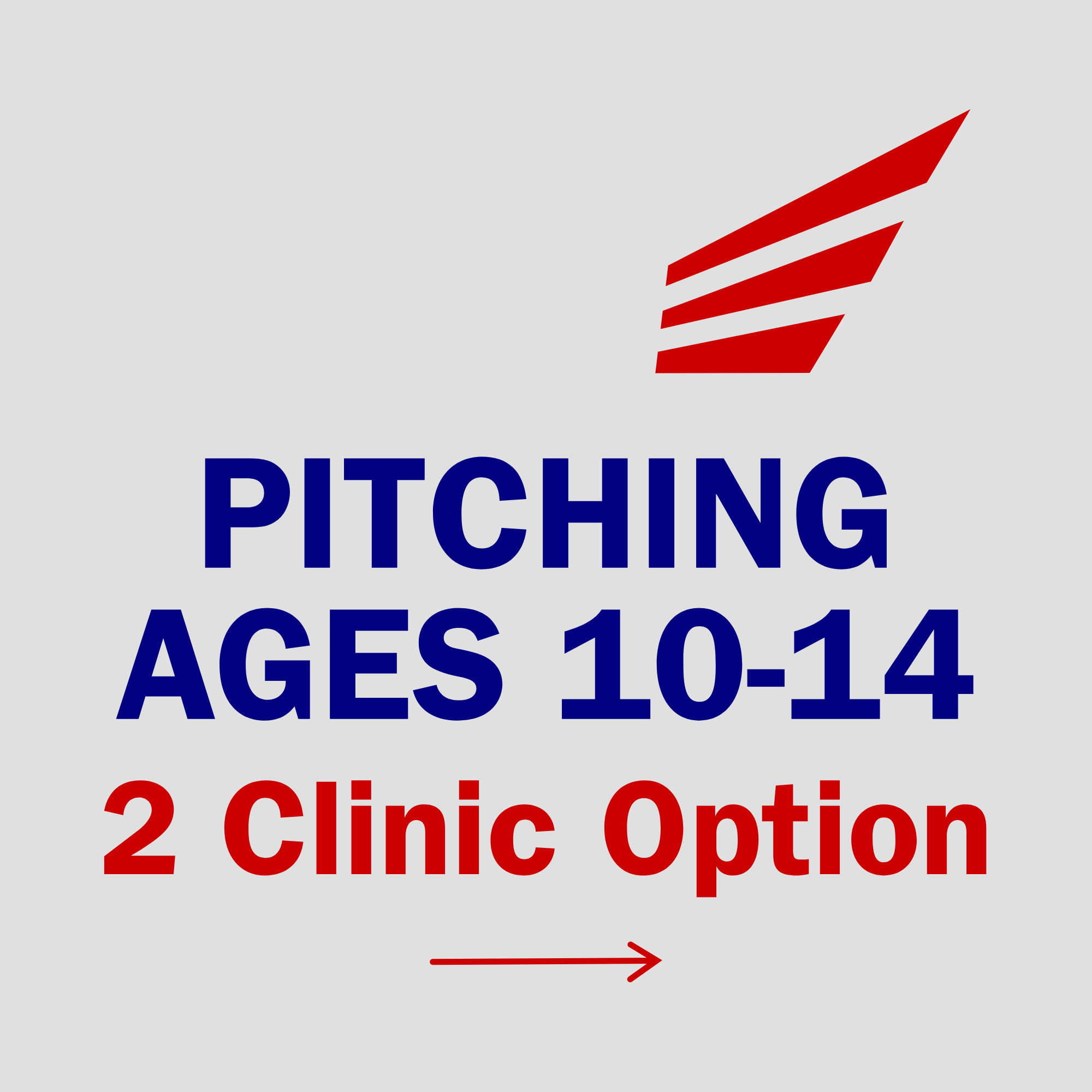 Pitching clinic for ages 10 to 14, 2-clinic option