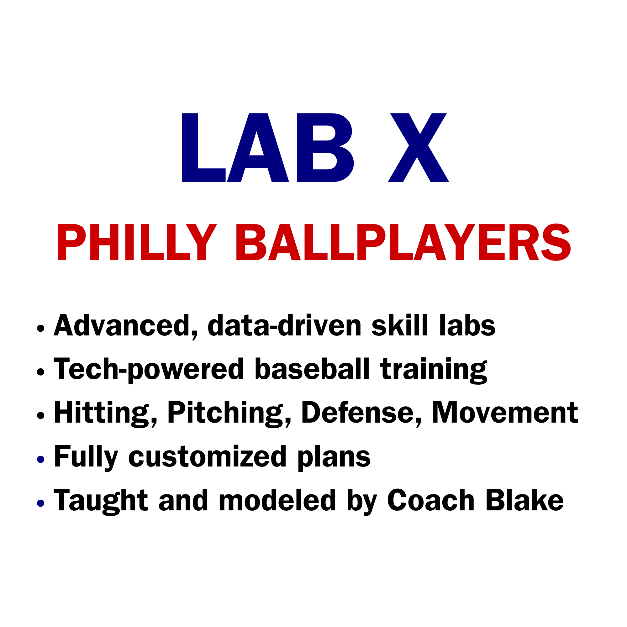 Lab X advanced data-driven baseball training overview in Center City