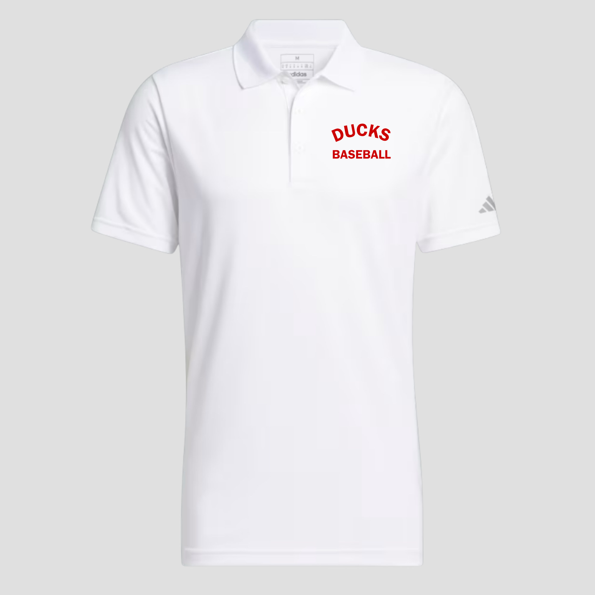 Ducks x Adidas white coaches performance polo shirt