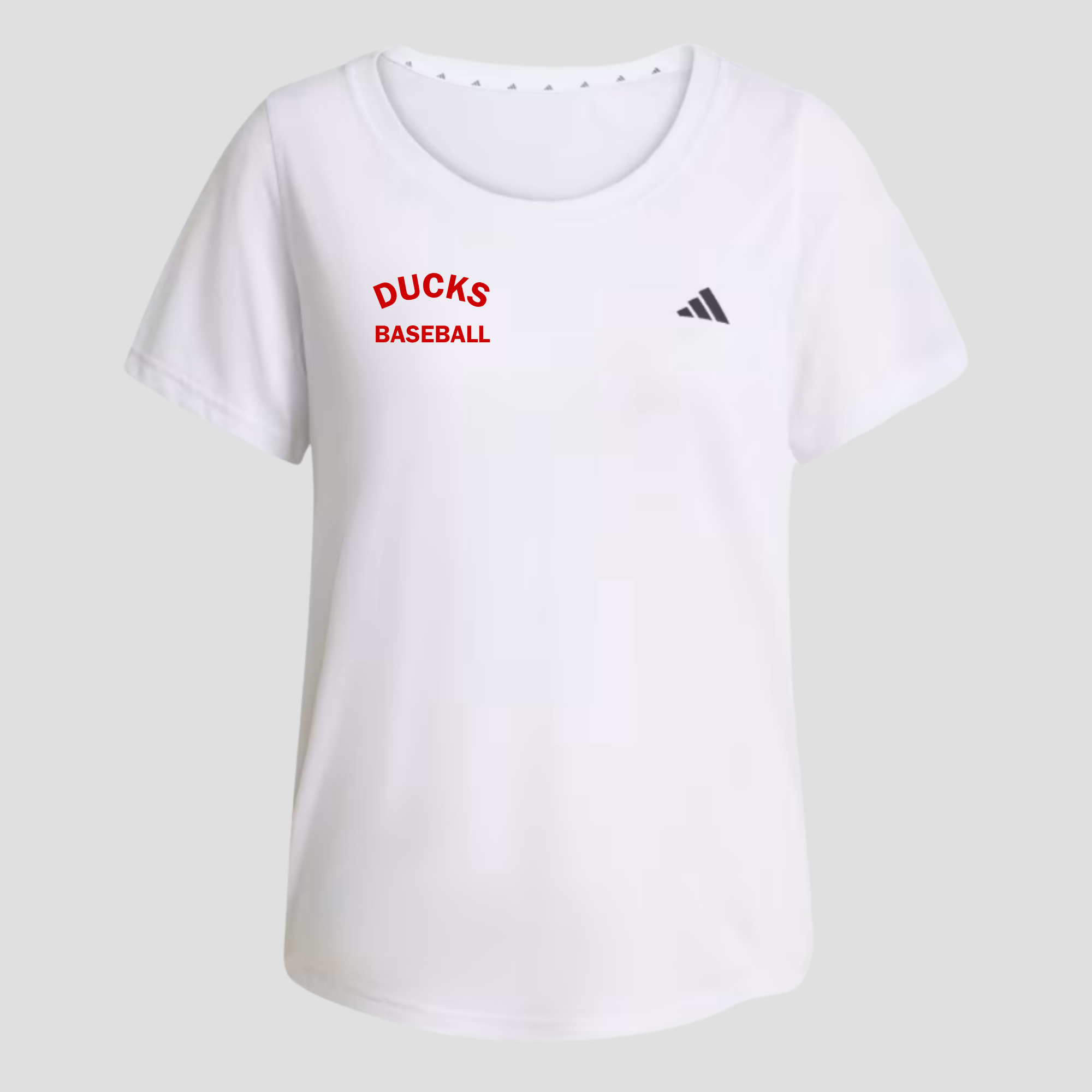 Ducks x Adidas women's scoop-neck lifestyle t-shirt in white