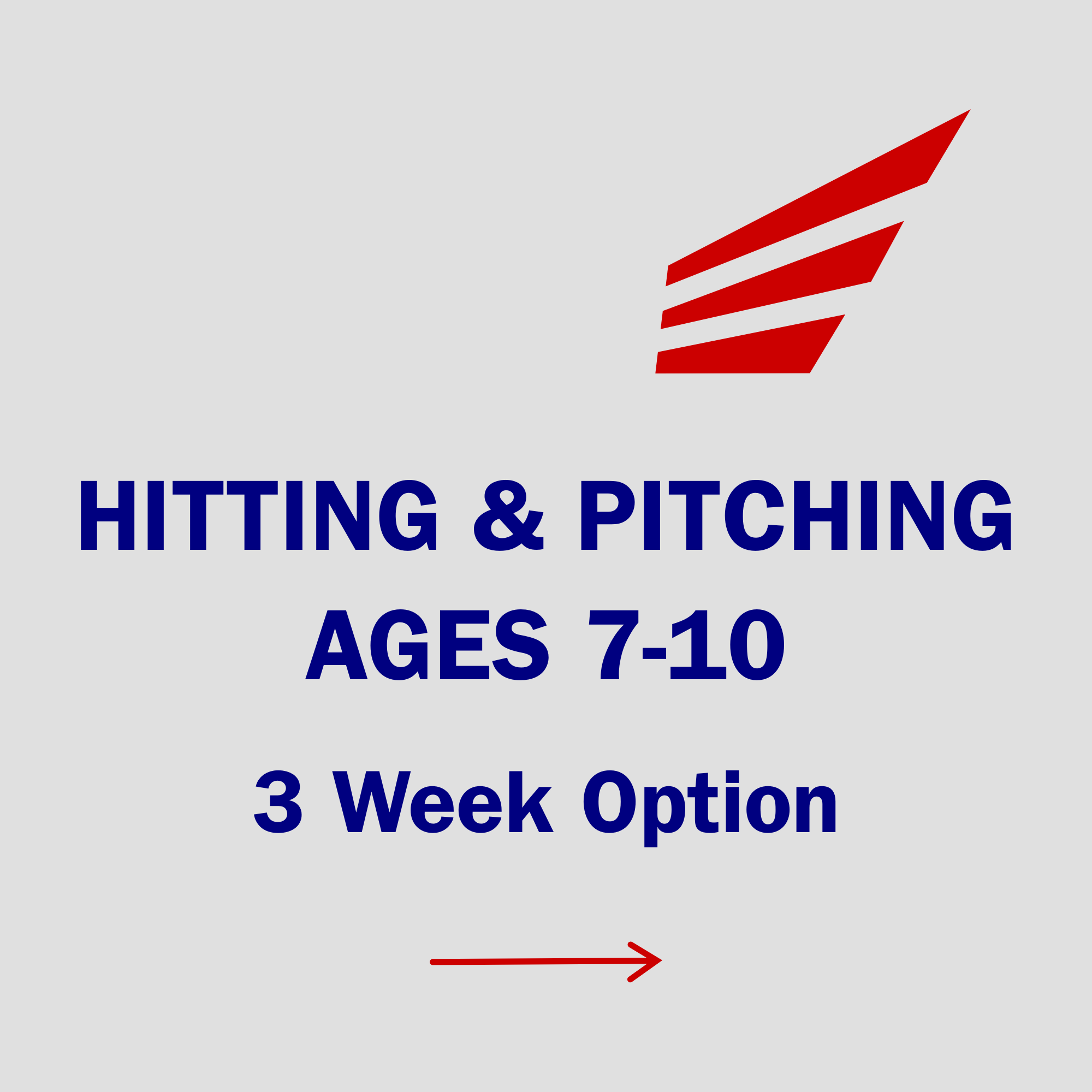 Hitting & Pitching (Ages 7-10) 3 Week Option