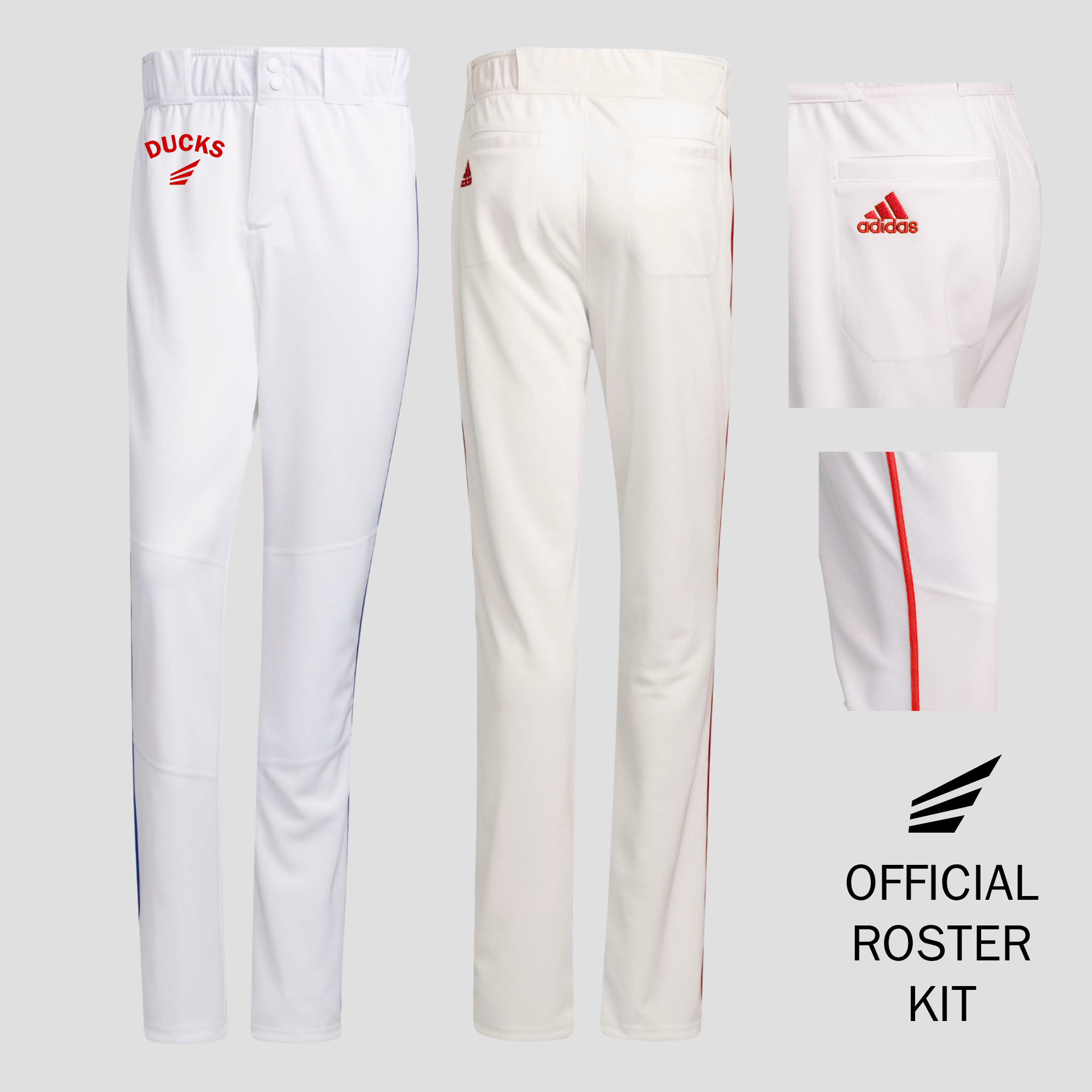 Official Philly Ducks performance baseball pants by Adidas