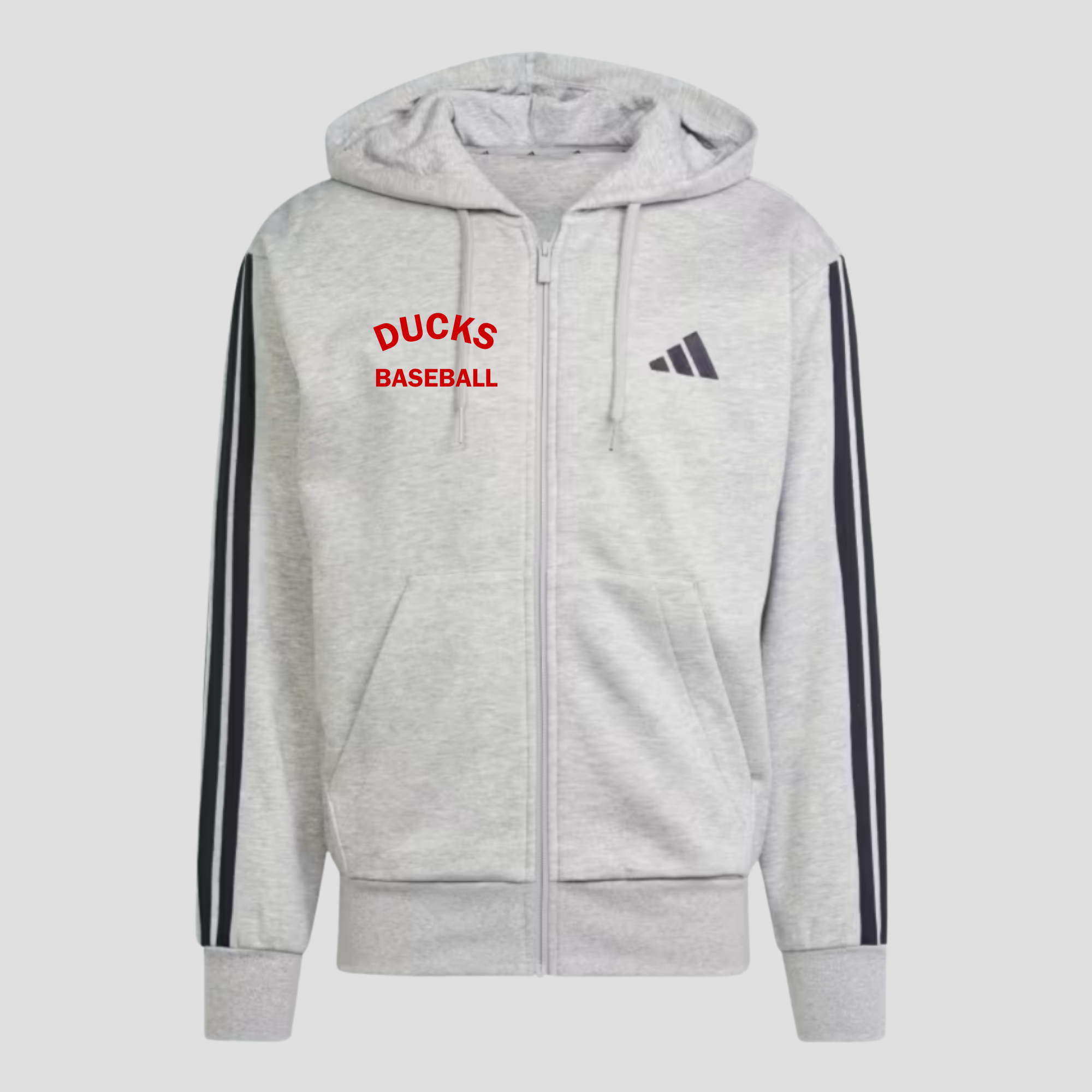 Ducks x Adidas grey performance fleece hoodie