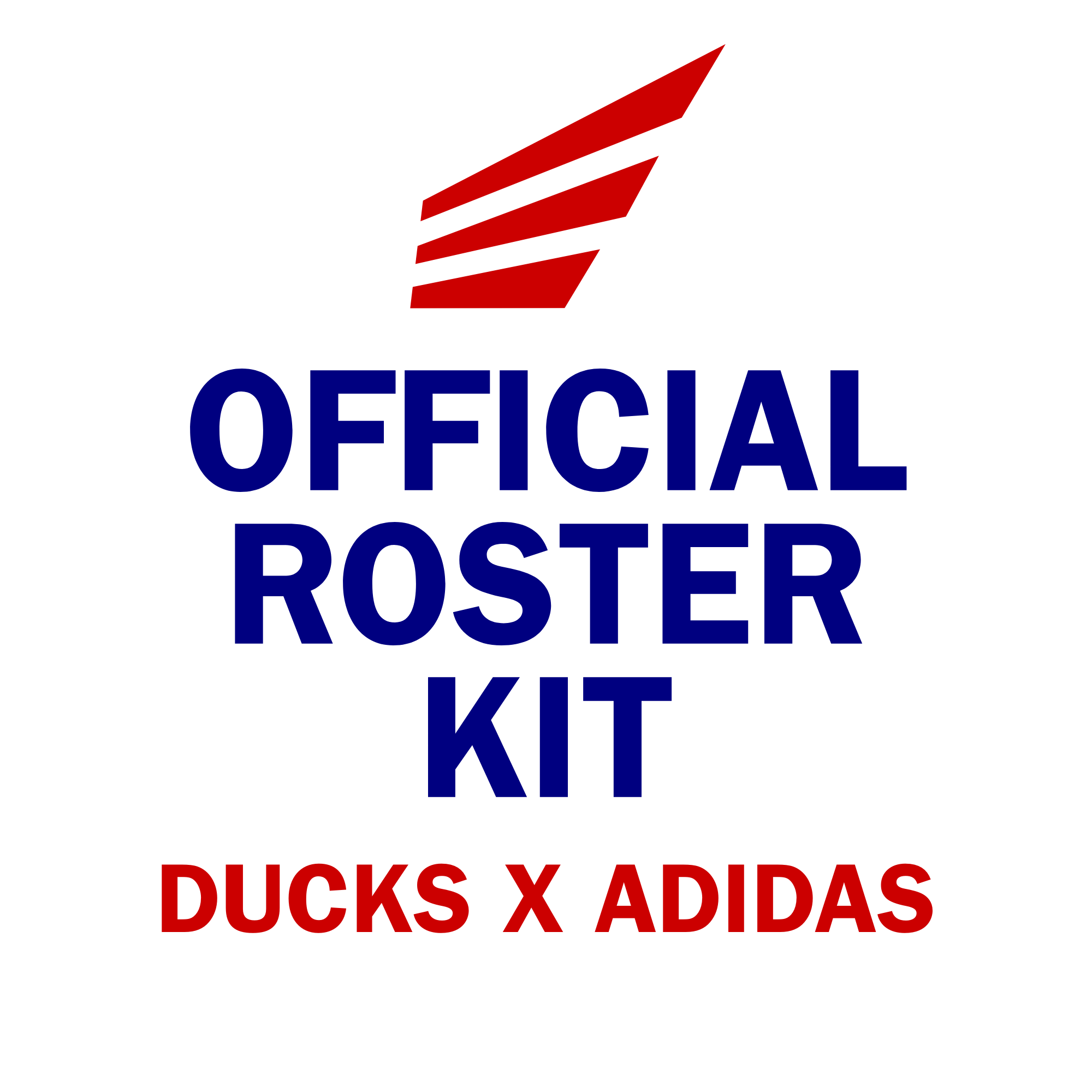 Official Ducks x Adidas player roster uniform and training kit