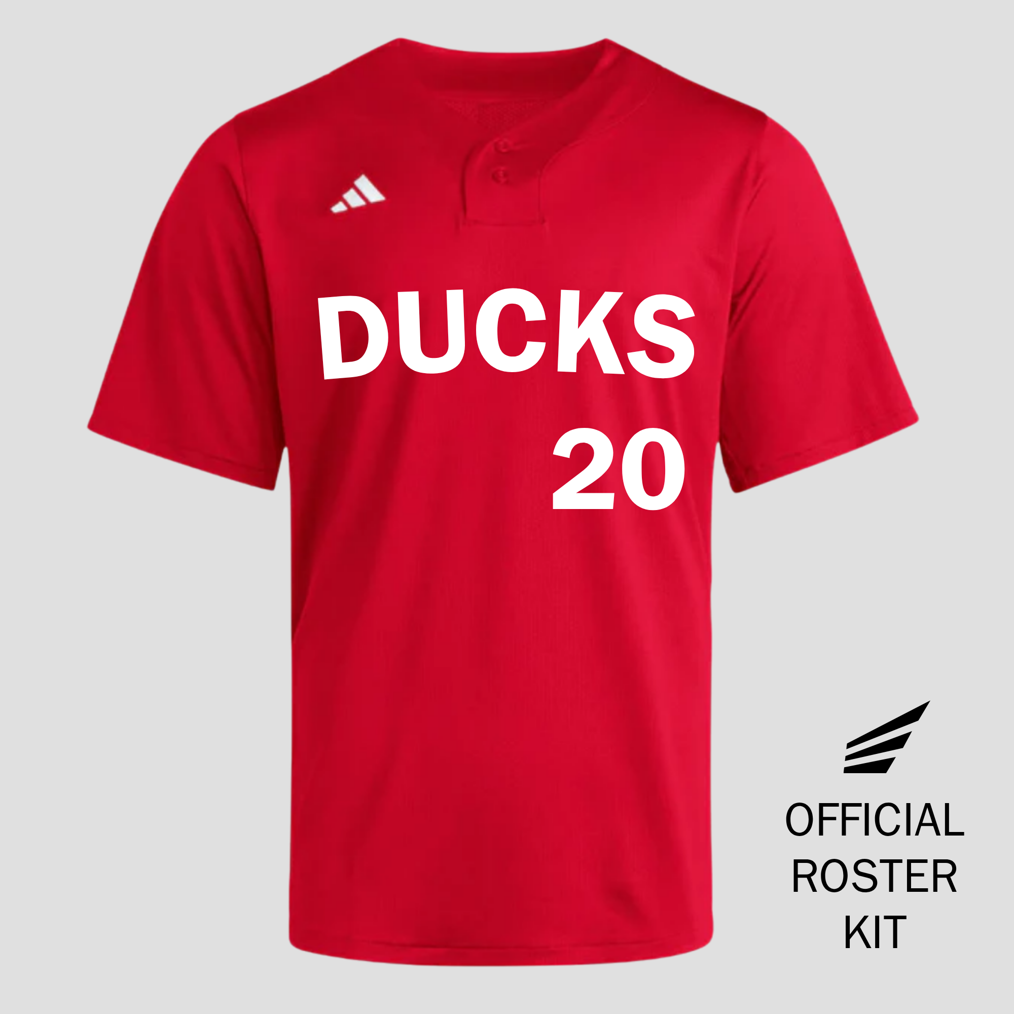 Official Philly Ducks red game-day jersey by Adidas