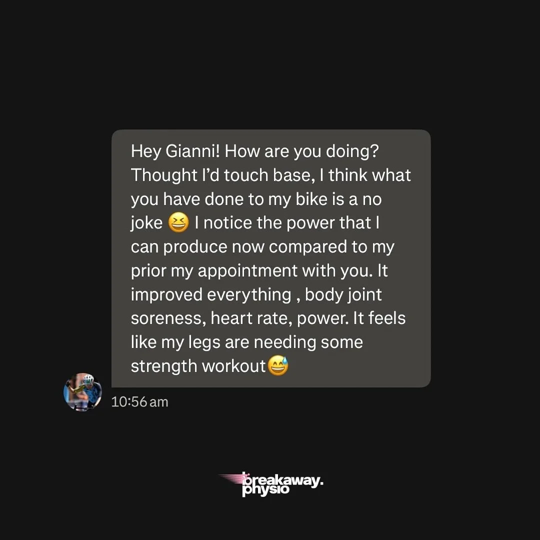 Got two messages this week from riders after their fits 👇
Both pain-free. Both stronger.
Both noticing the same thing&hellip;

💬 &ldquo;My legs are working harder.&rdquo;
💬 &ldquo;Feels like I need some strength training now.&rdquo;

And that&rsqu
