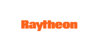 Raytheon logo in orange text