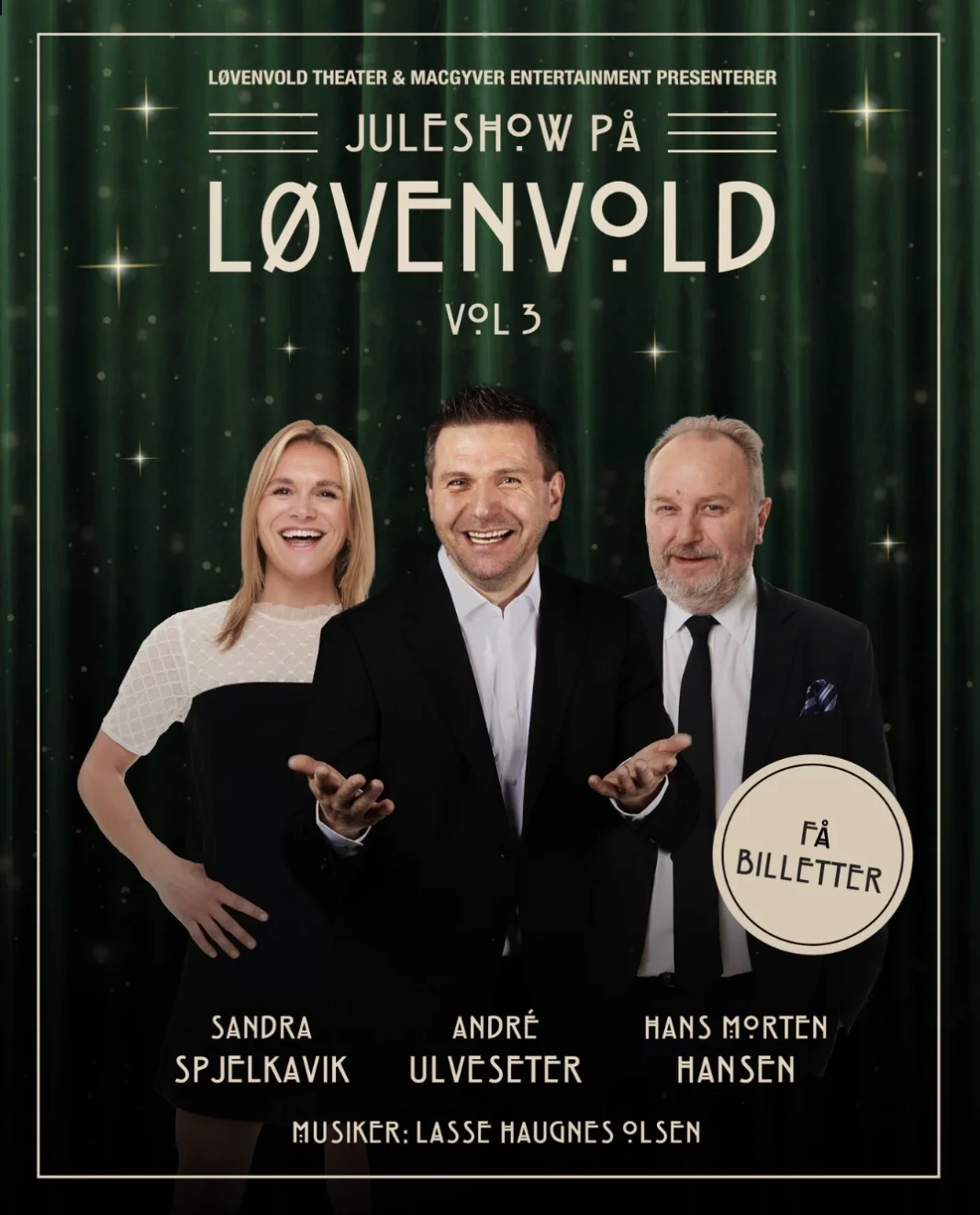 Plakat fra juleshowet på Løvenvold 2025