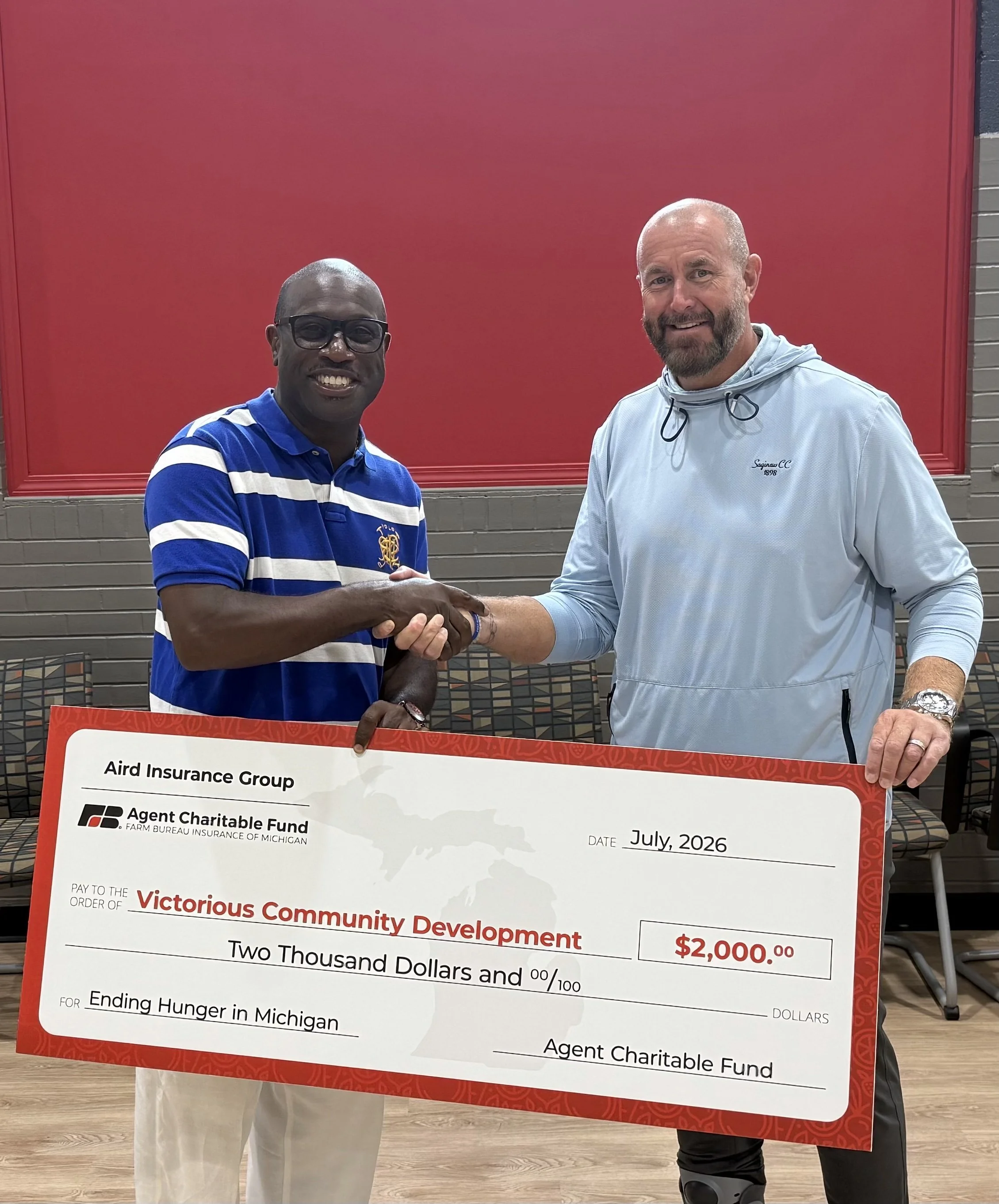 Agent Charitable Fund Awards Grant to Victorious Community Development