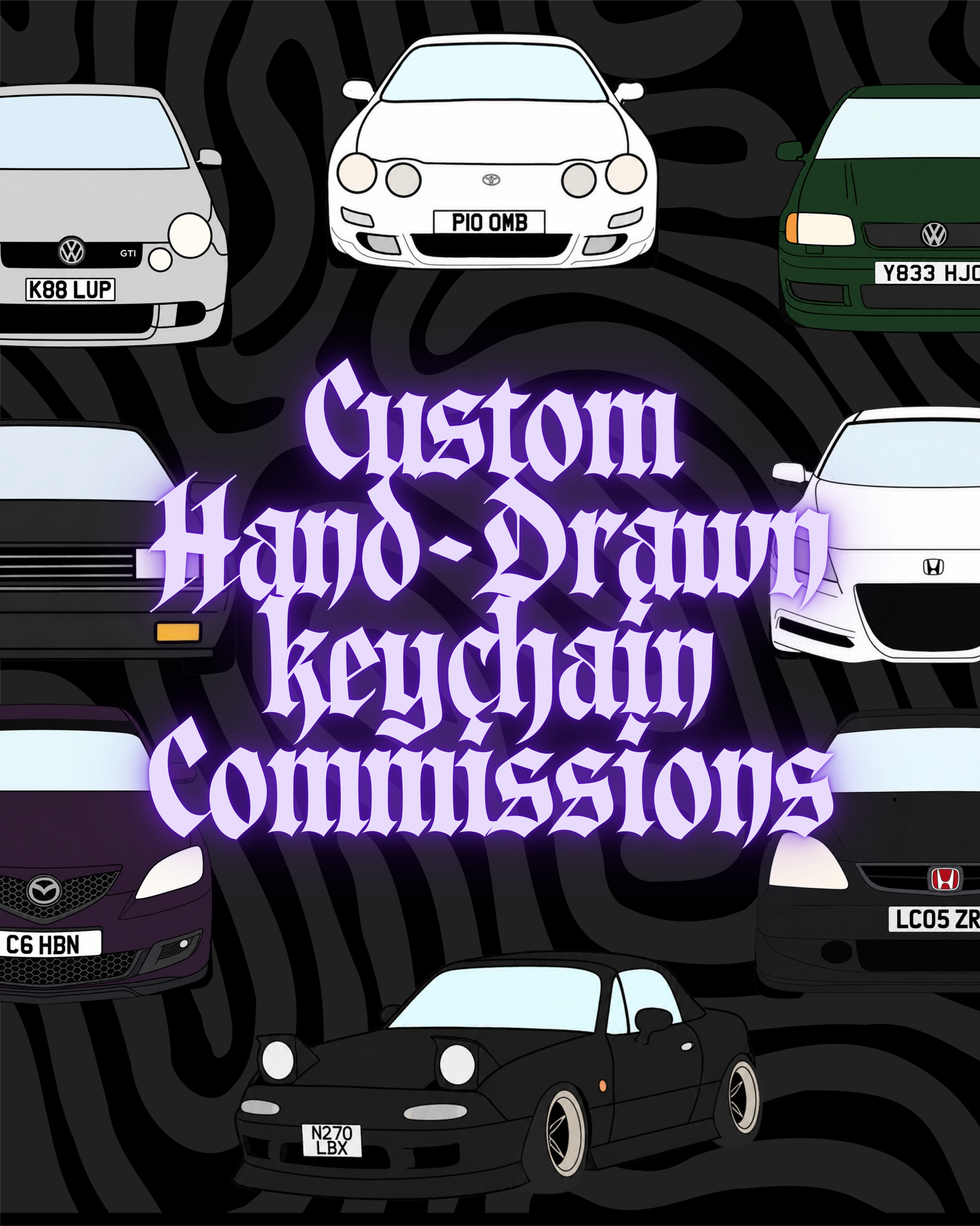Custom Hand-Drawn Keychain