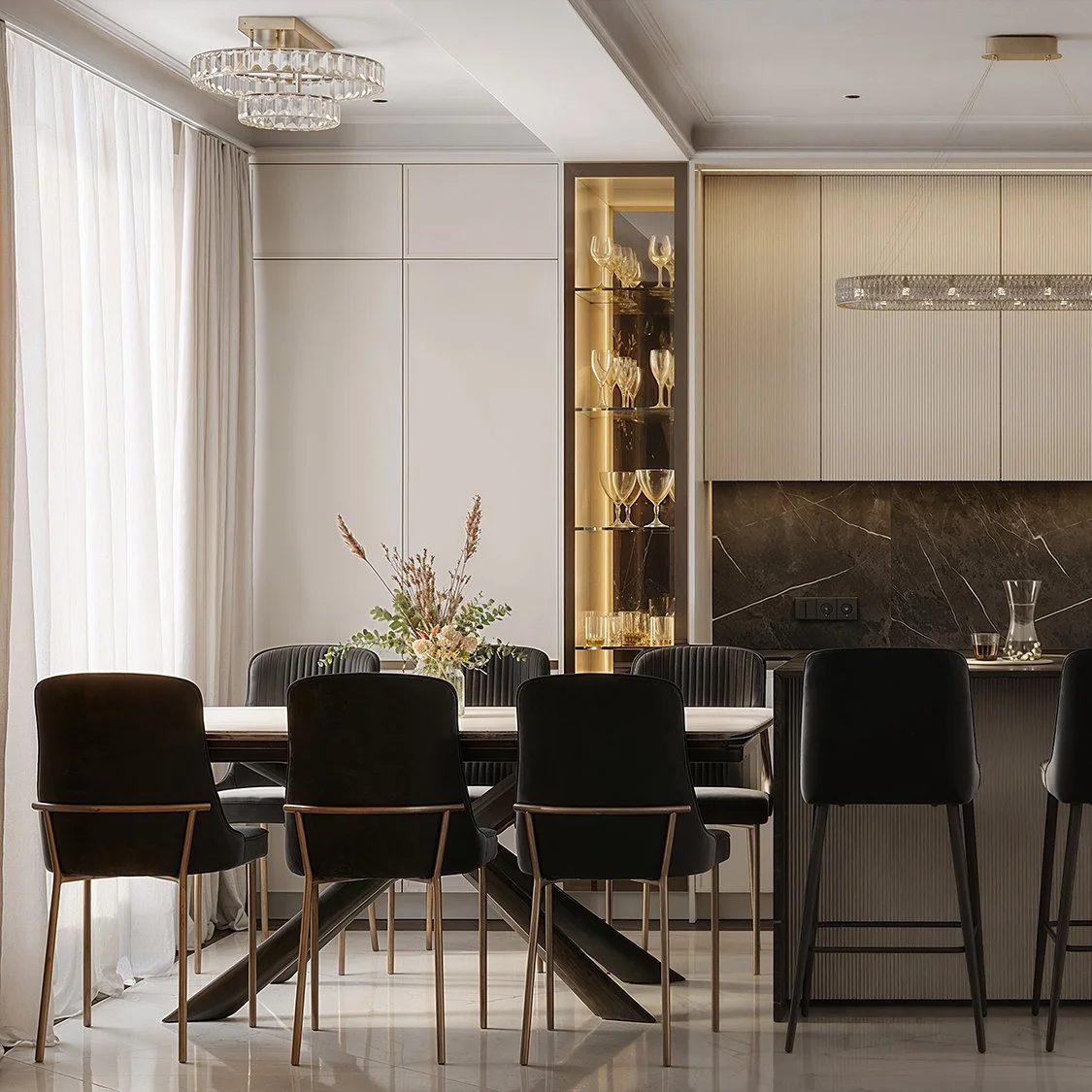 bucatarie-living-insula-mic-neoclasic-modern-pastel-luxos-marmura-alb-negru-design-interior-moldova (9).jpg