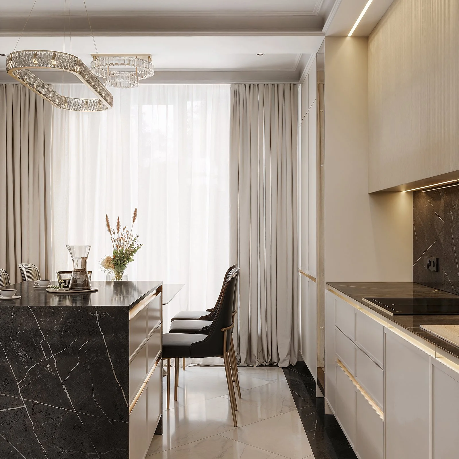 bucatarie-living-insula-mic-neoclasic-modern-pastel-luxos-marmura-alb-negru-design-interior-moldova (2).jpg