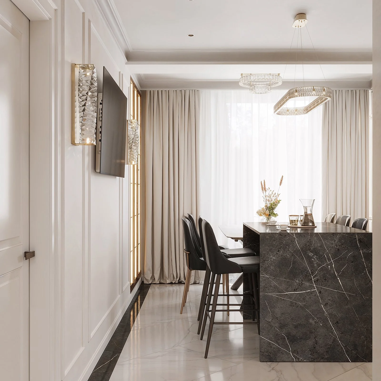 bucatarie-living-insula-mic-neoclasic-modern-pastel-luxos-marmura-alb-negru-design-interior-moldova (1).jpg