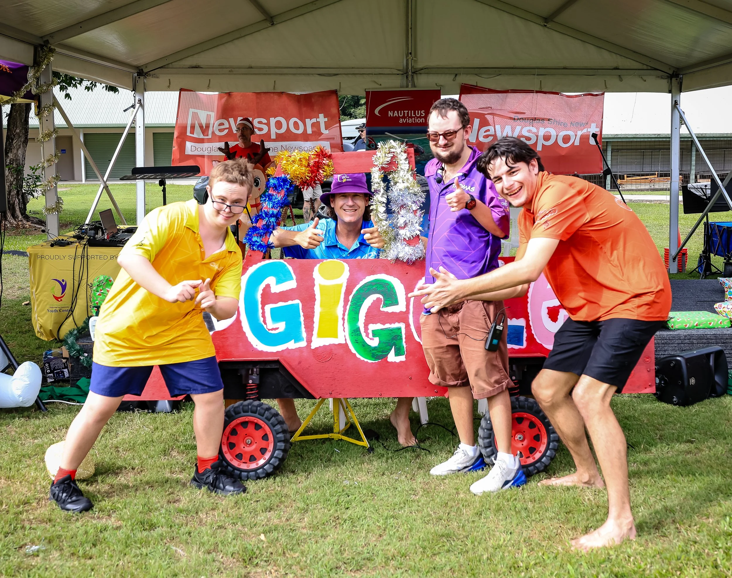 Giggles Music Group members having fun together