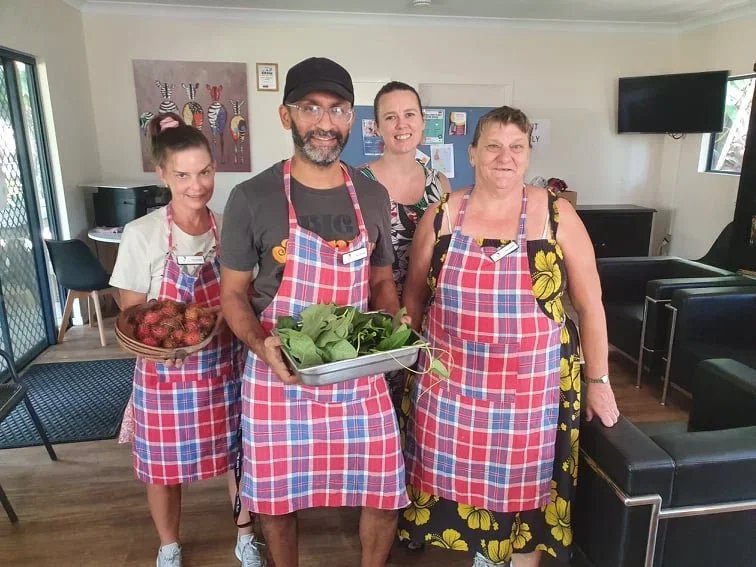 A beautiful spread of fresh food prepared in the MSS Community Kitchen