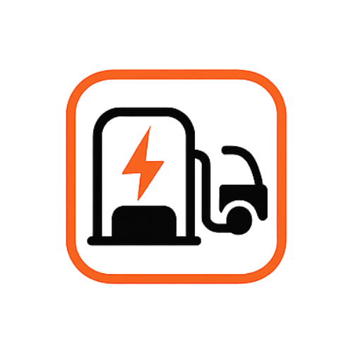 Icon representing EV charger installation services by Zamps Electrical.