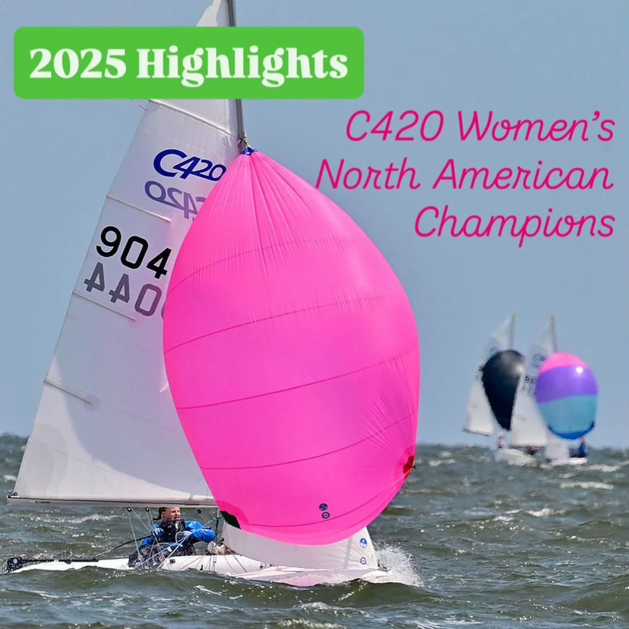 NJ podium appearances continued at the 2025 Club 420 Women&rsquo;s North American Championship hosted by Wianno Yacht Club on July 17-18. 🥇🥈
 
After two wet and wild days of racing, Charlotte Cundey (Mantoloking, NJ) and Caroline Collins secured th