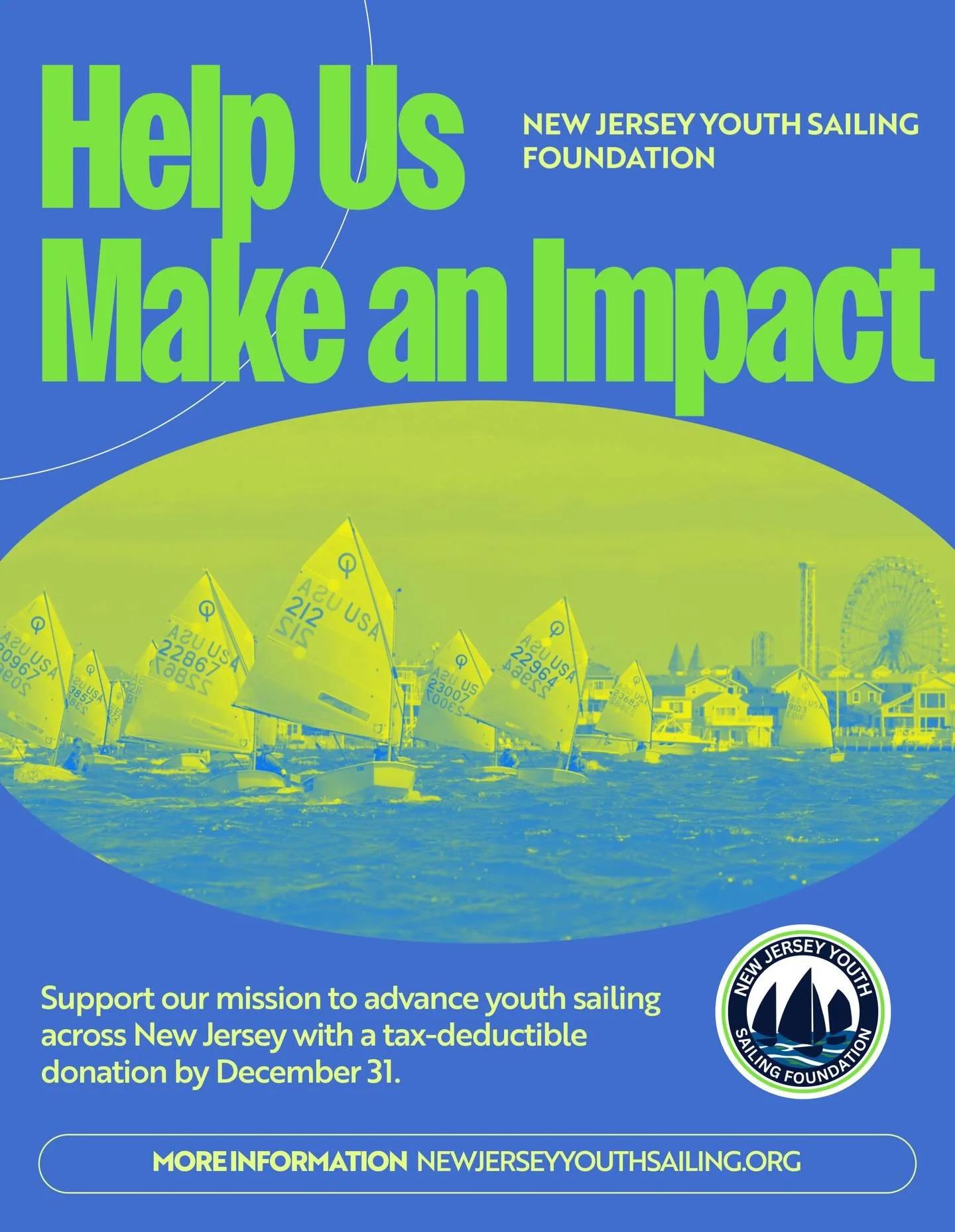 Support our mission to advance youth sailing across New Jersey with a tax-deductible donation by December 31.

https://givebutter.com/3BbAOh