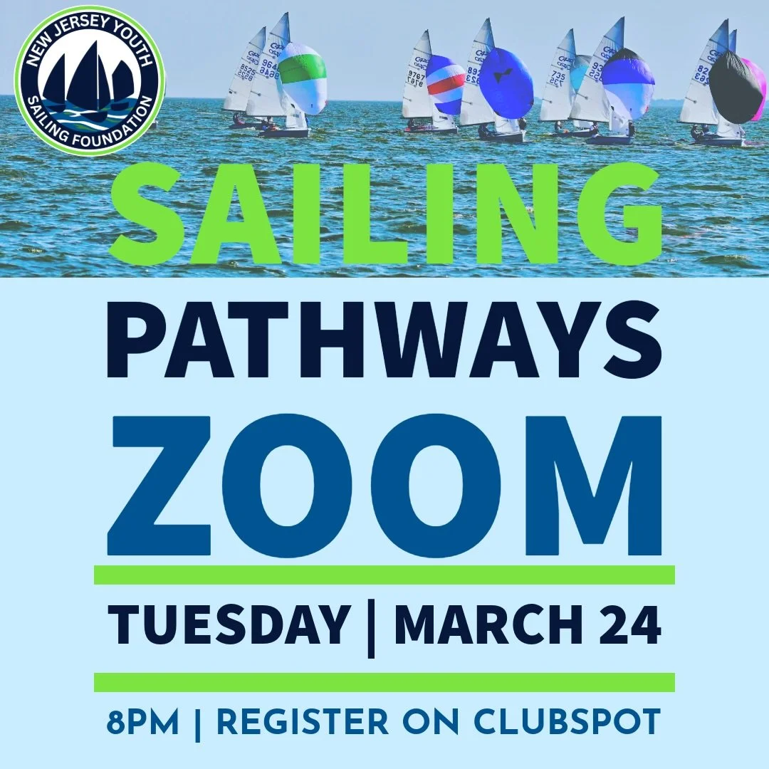 🌊 Got a kid who loves sailing? ⛵
NJYSF is hosting a Sailing Pathways Zoom Info Session to help navigate the journey!

📅 Tuesday, March 24 
🕗 8:00 PM

Join our board members as they:
✨ Explore youth sailing pathways in NJ
✨ Highlight local opportun