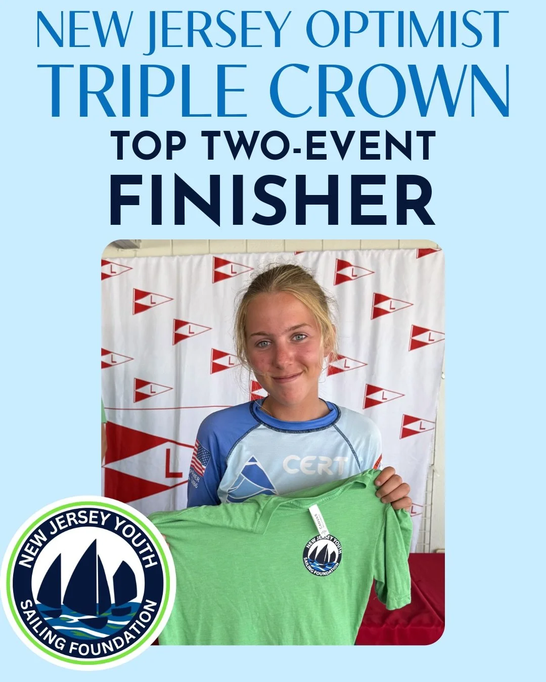 🏆 NJ OPTIMIST TRIPLE CROWN 2026 - SPECIAL AWARDS 🏆
 
The NJ Optimist Triple Crown 2026 celebrated the depth and dedication of New Jersey&rsquo;s youngest competitive sailors, with 93 eligible sailors earning points over the course of the summer.
 
