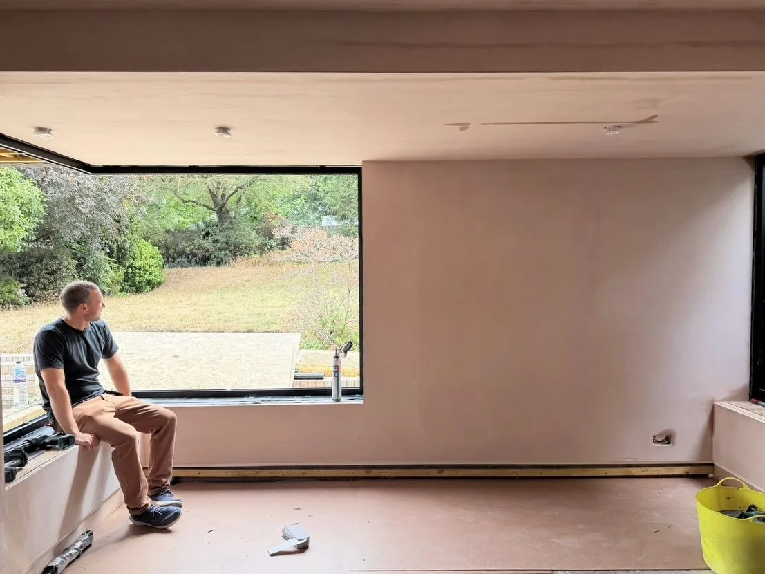 Glazing day! Our new inside/outside window seat is starting to take shape.

Inside, frameless glazing keeps the garden views wide open. Outside, the sheltered seat beneath the canopy means there&rsquo;s a perfect spot for the client to enjoy the gard
