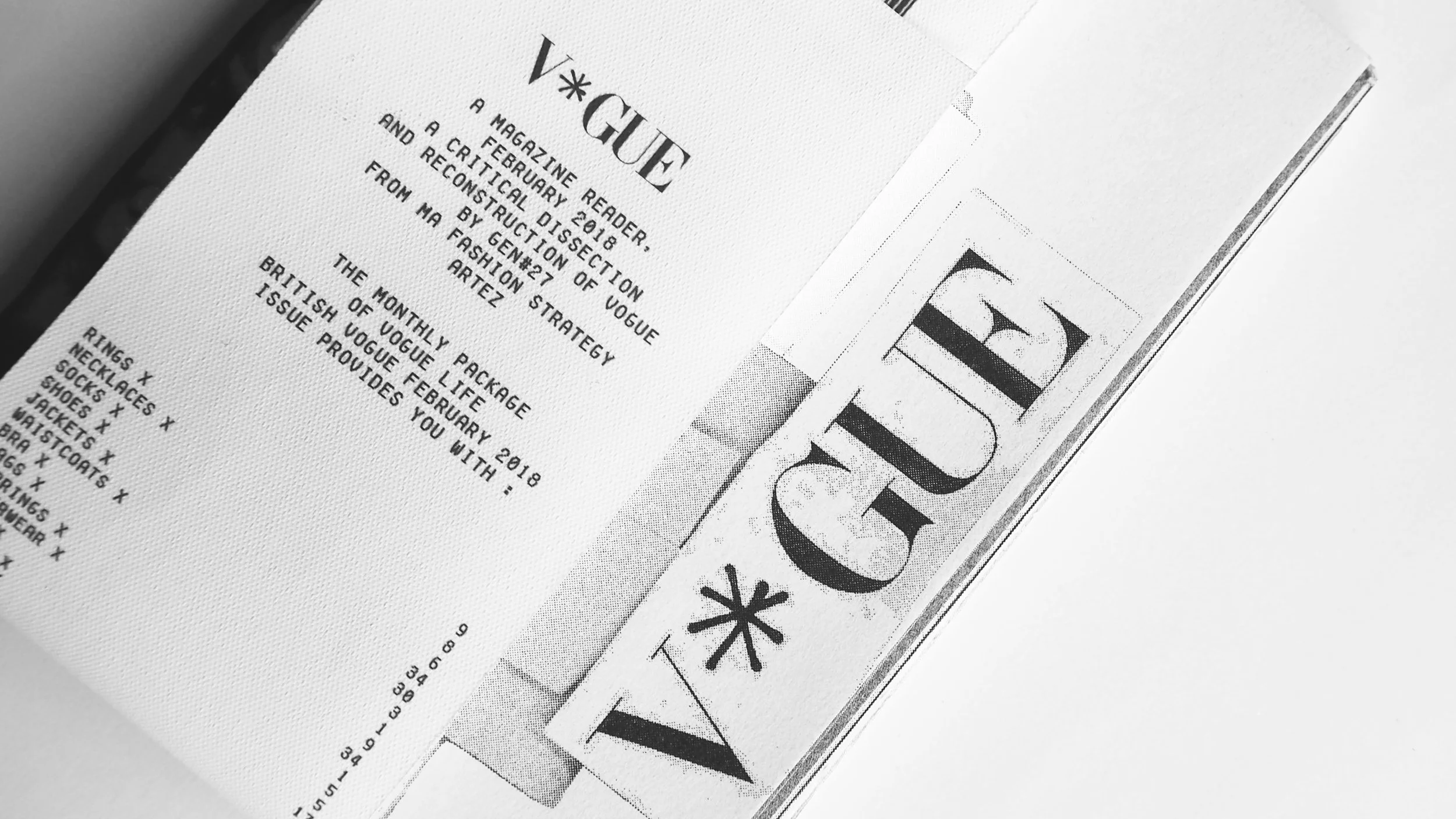 Receipt  "Monthly package of Vogue life"