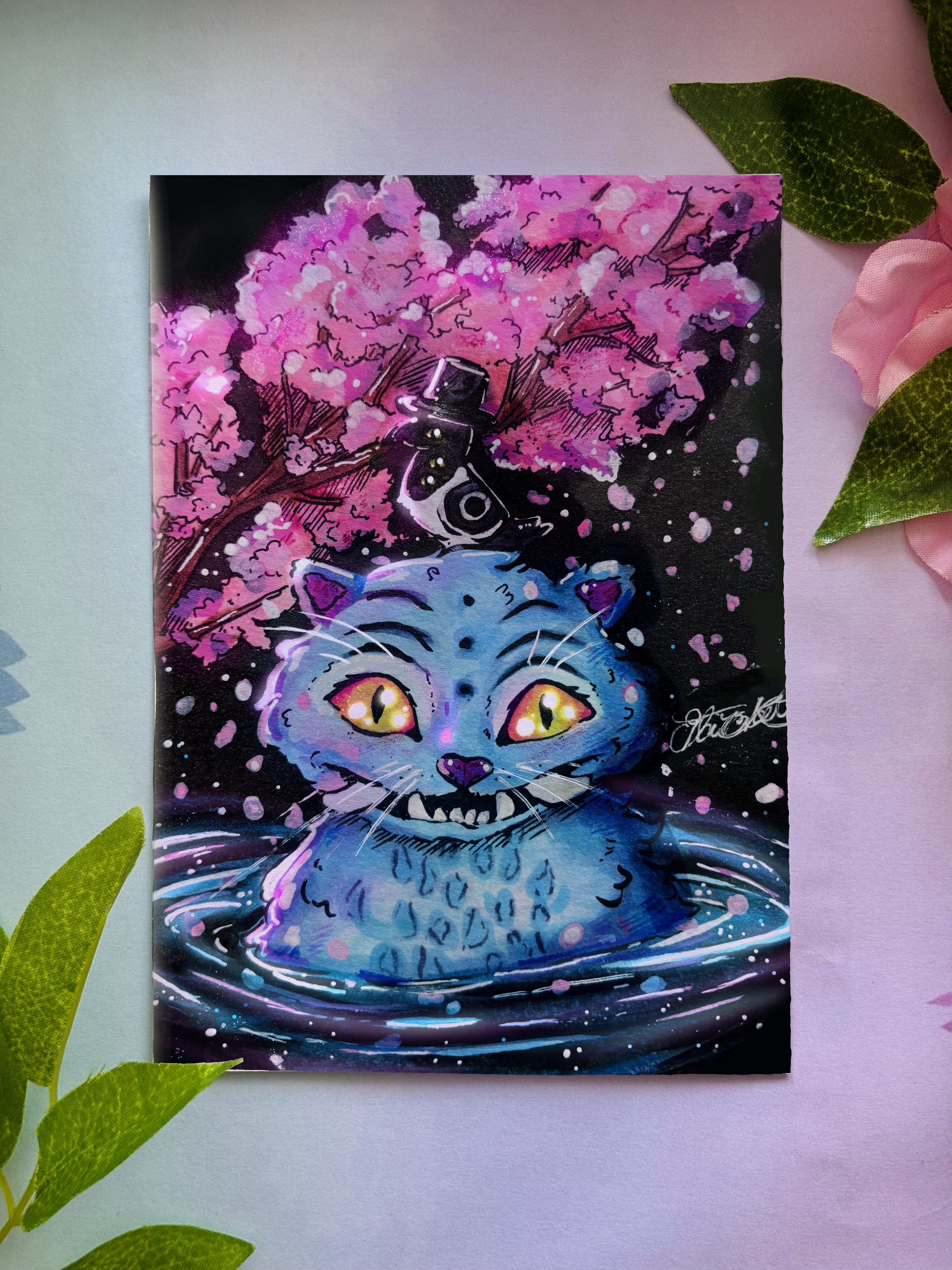 Tiger and Bird Postcard