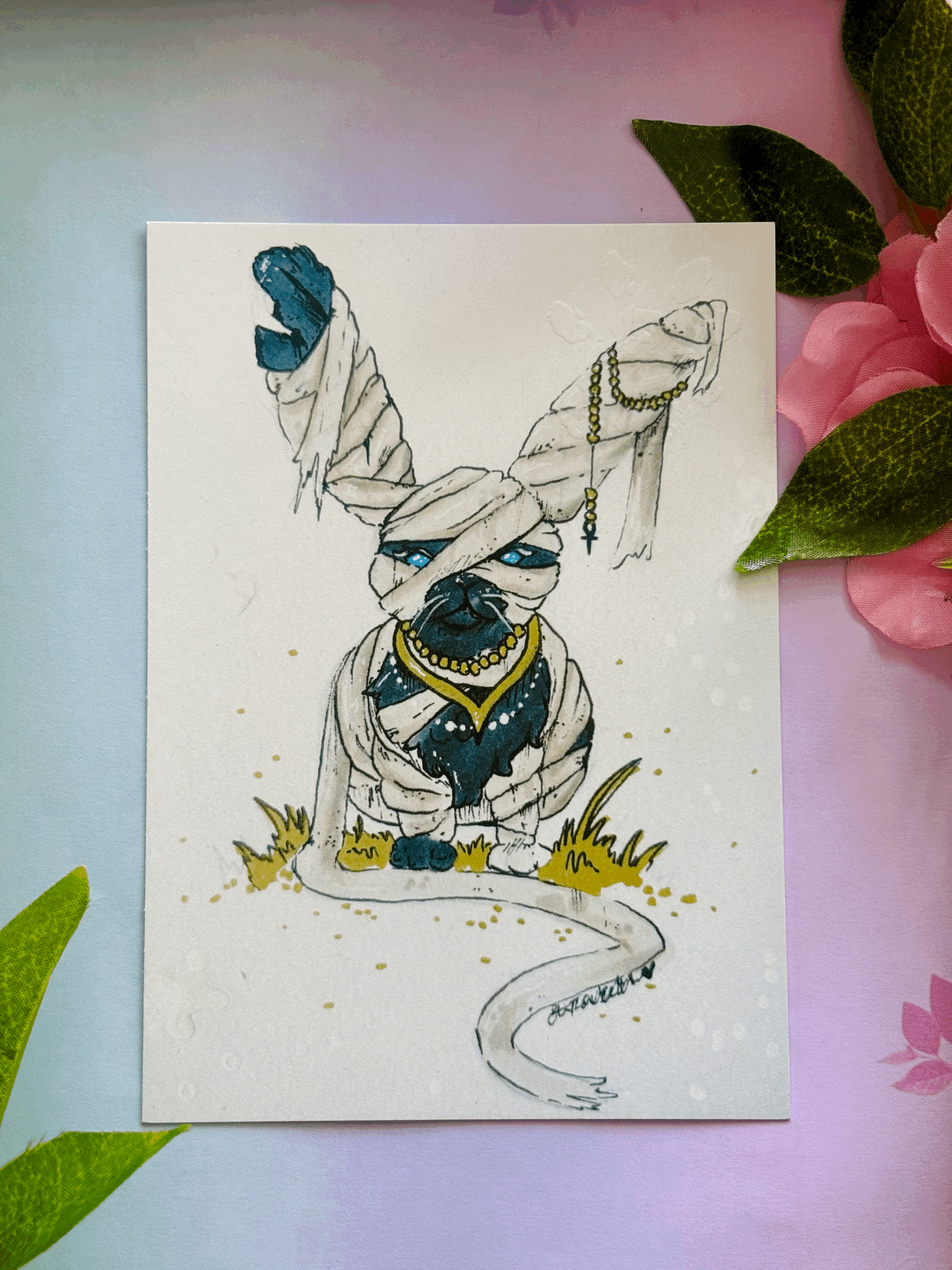 Bunny Mummy Postcard