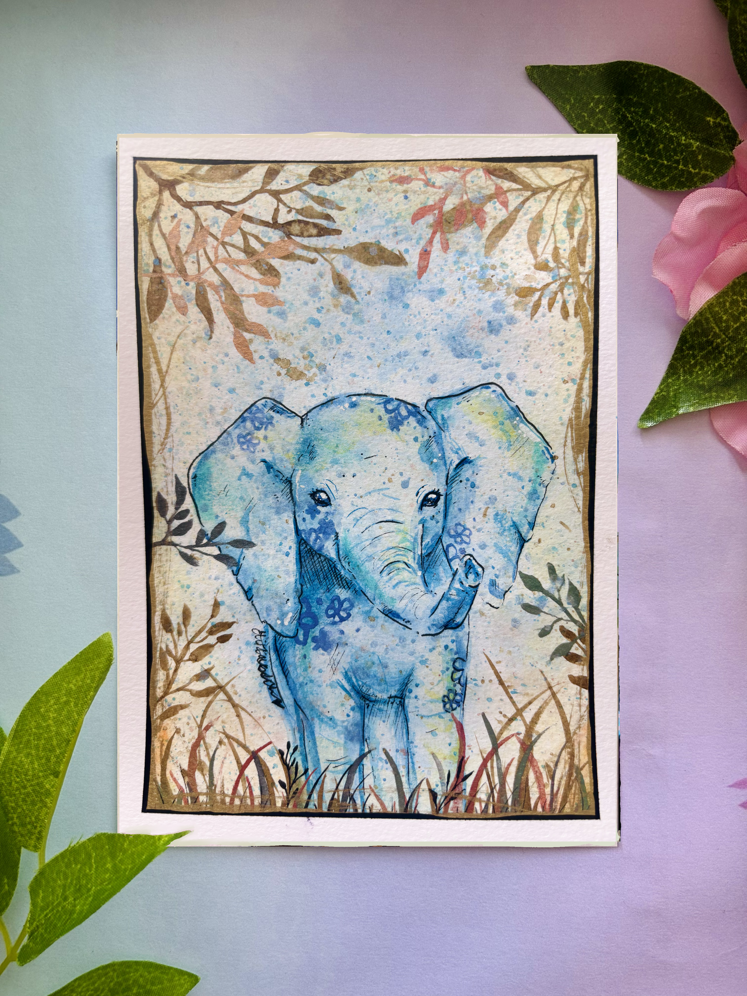 Porcelain Elephant Postcard
