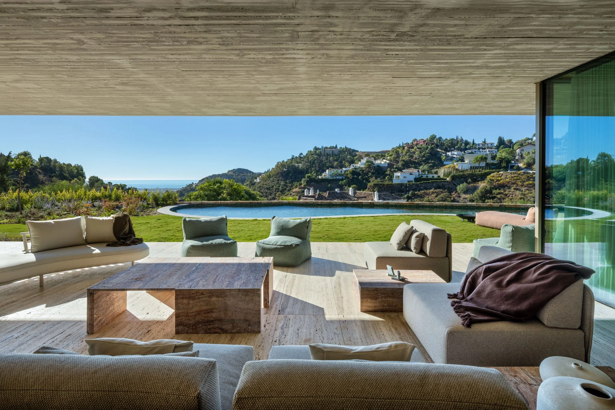 Terrace by Marcio Kogan Villa Alia El Madronal Marbella