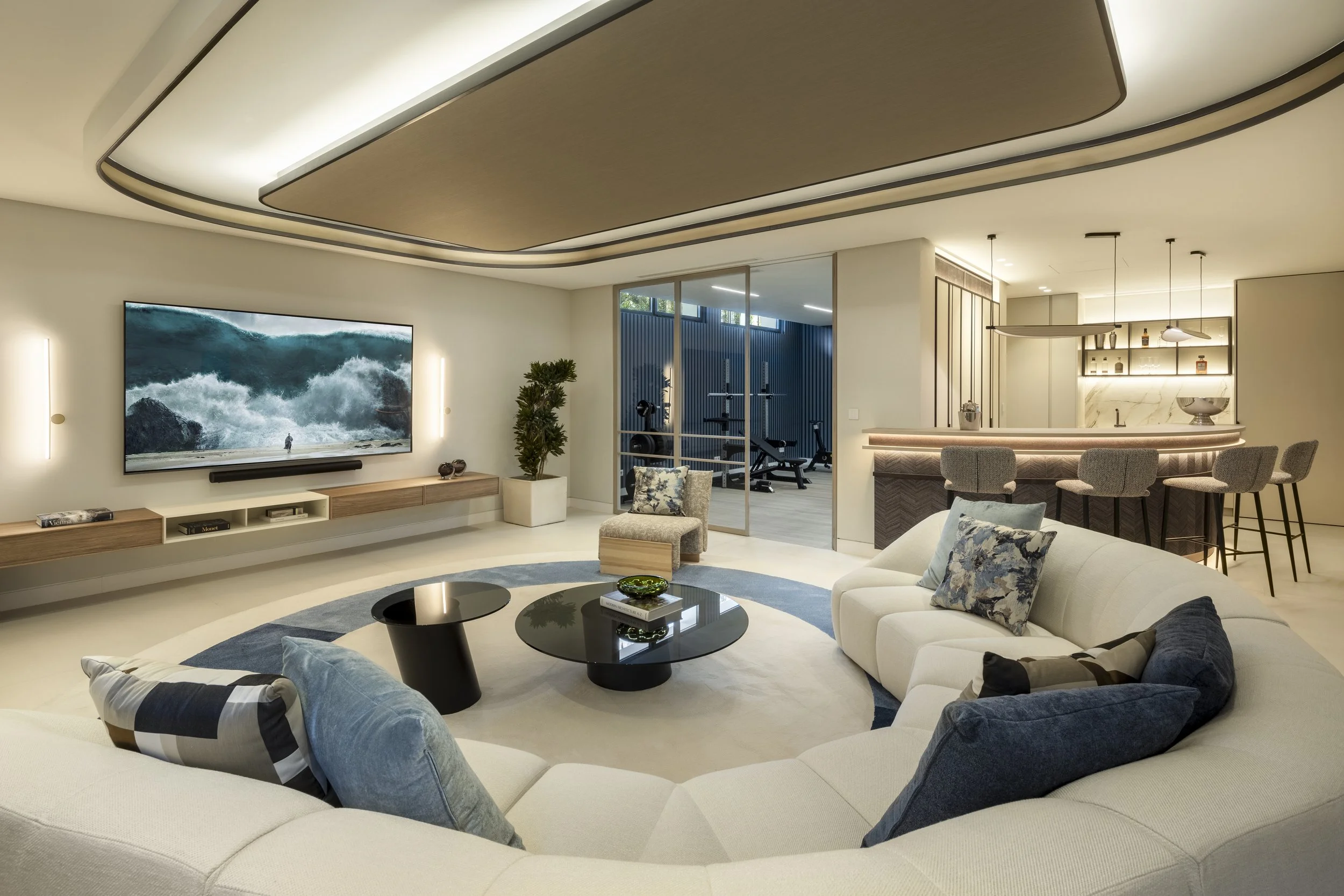 Open-plan living space in an architect-designed home, Costa del Sol