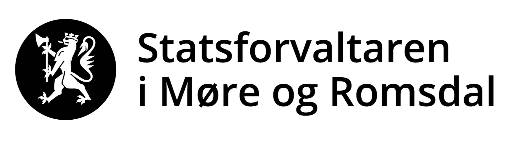 Logo of the State of More og Romsdal featuring a lion holding an axe