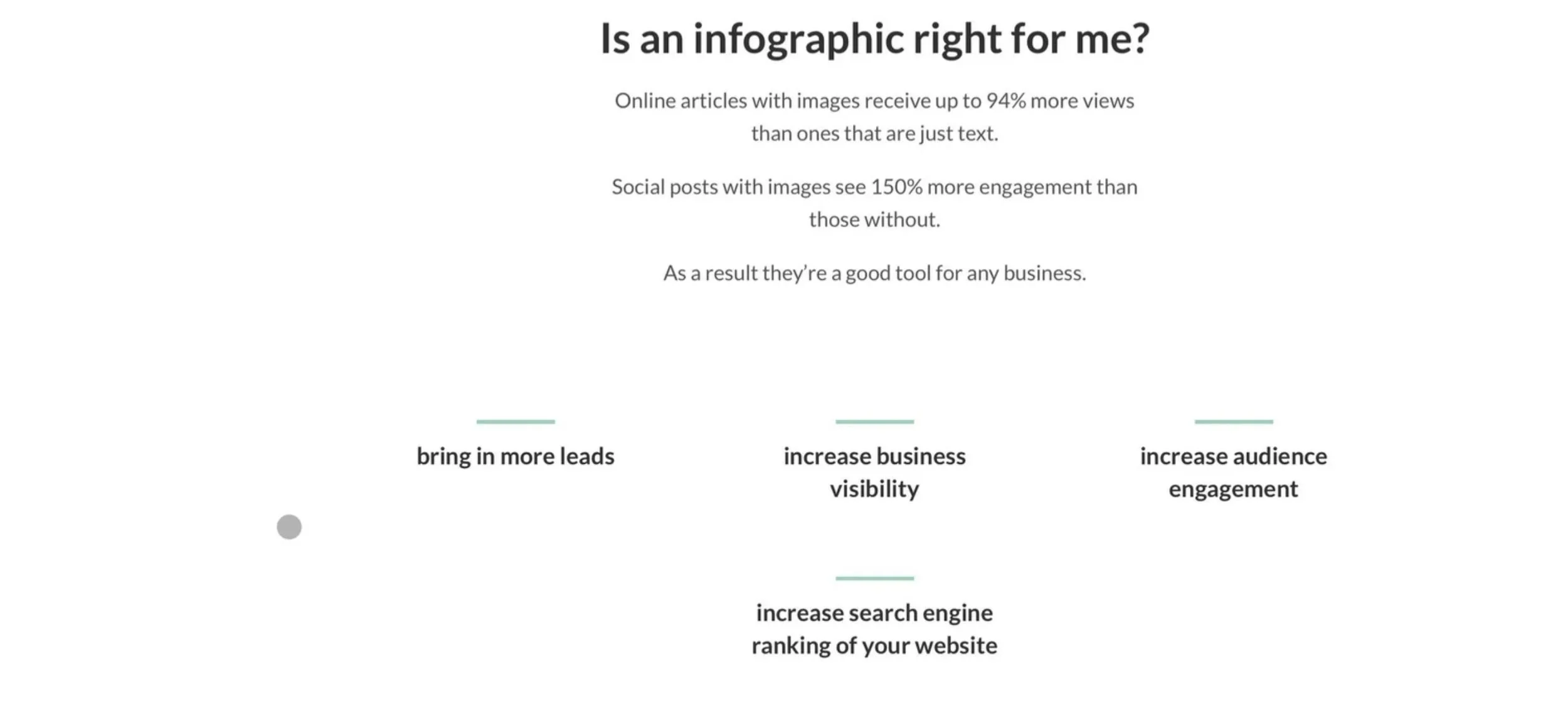 A screengrab from a B2B landing page I wrote for a client