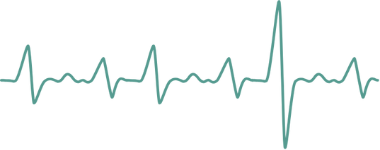 Electrocardiogram (ECG) heartbeat line showing heart rhythm