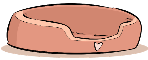 Dessin d'un panier pour chien vide