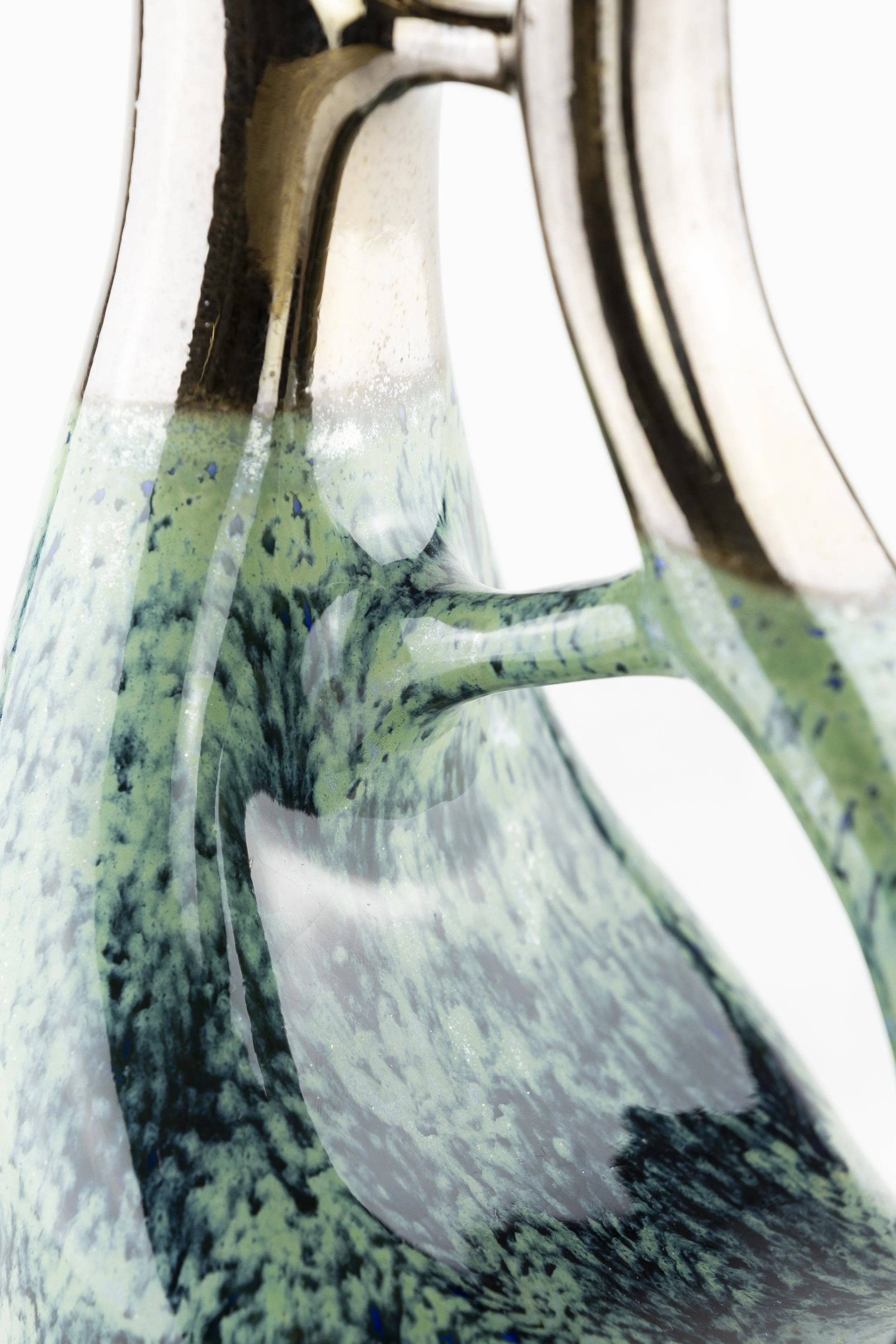 Close-up of a sculptural ceramics piece by Arra Fletcher