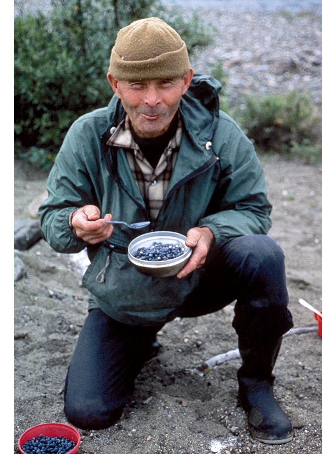 Dick Enjoying Some Blueberries