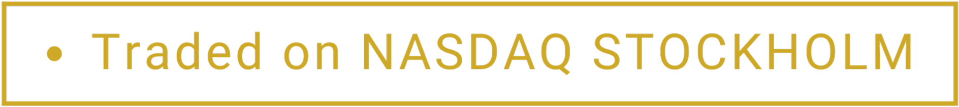 Listed on Nasdaq Stockholm