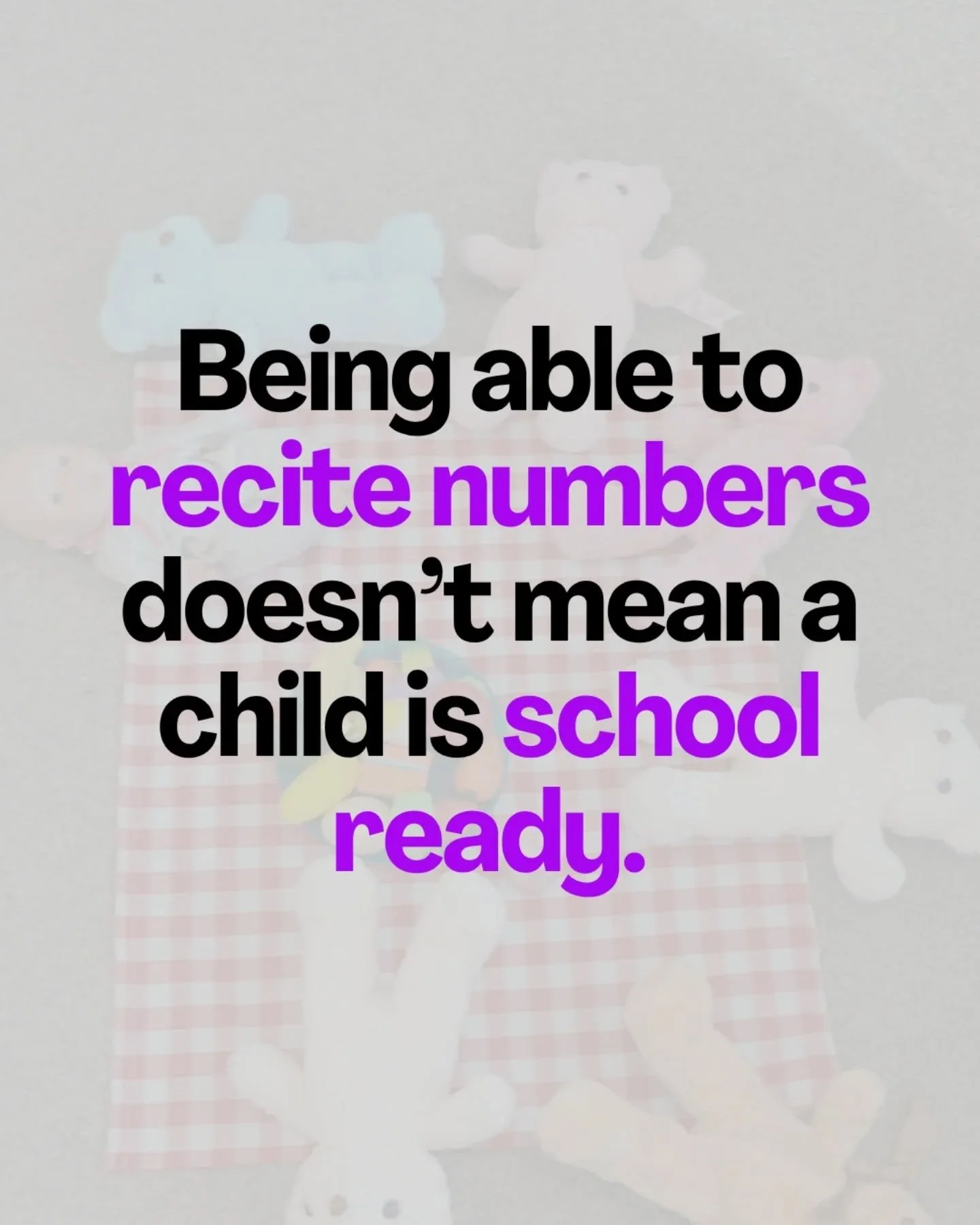 If we&rsquo;re serious about school readiness, we need to stop focusing on what children can recite and start focusing on what they actually understand. 

True mathematical development starts with deep, playful exploration of number, not memorised se