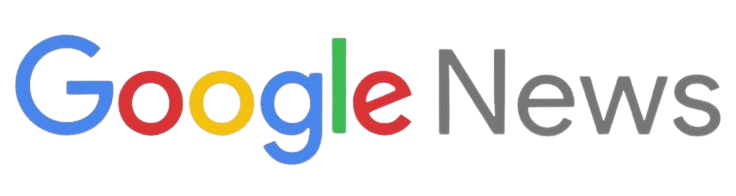 Google News logo with colorful letters spelling 'Google News'.